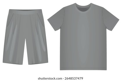 Camiseta e calções. ilustração vetorial	
