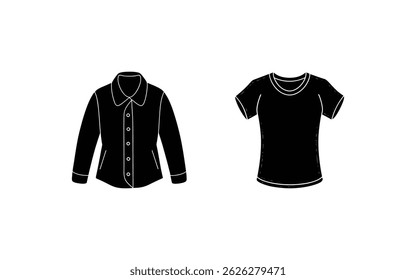 T shirt silhouette design on white background