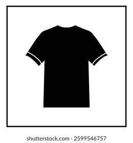 T shirt silhouette isolated on white background. T shirt icon vector illustration design.  Vector Illustration .