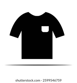 T shirt silhouette isolated on white background. T shirt icon vector illustration design.  Vector Illustration .