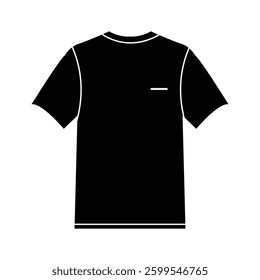 T shirt silhouette isolated on white background. T shirt icon vector illustration design.  Vector Illustration .