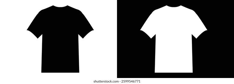 T shirt silhouette isolated on white background. T shirt icon vector illustration design.  Vector Illustration .