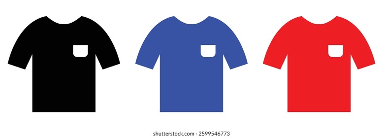 T shirt silhouette isolated on white background. T shirt icon vector illustration design.  Vector Illustration .