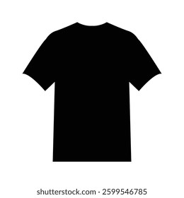 T shirt silhouette isolated on white background. T shirt icon vector illustration design.  Vector Illustration .