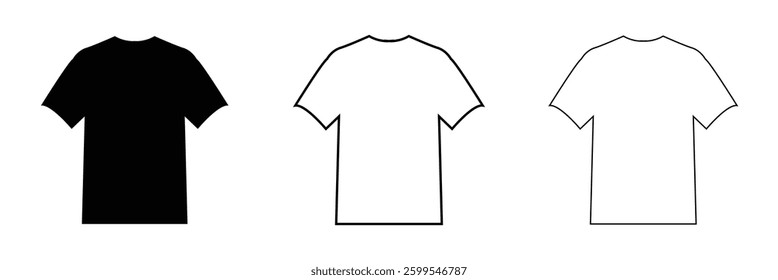 T shirt silhouette isolated on white background. T shirt icon vector illustration design.  Vector Illustration .