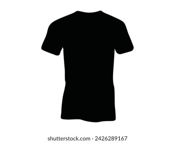 T Shirt silhouette vector art white background