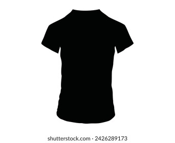 T Shirt silhouette vector art white background
