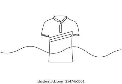 T shirt Single continuous line art Drawing