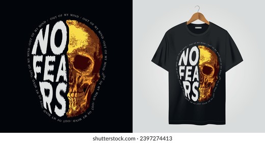 t shirt with skull print