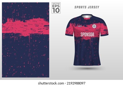 T shirt sport design template with abstract grunge textured pattern for soccer jersey. Tshirt mock up for sport club. Vector illustration