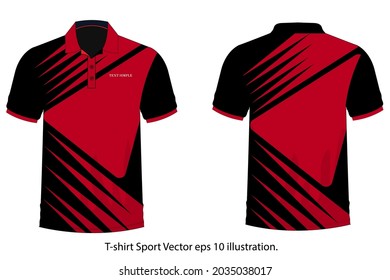 T shirt sport red on white background. Vector illustration eps 10.