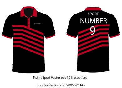 T shirt sport red on white background. Vector illustration eps 10.
