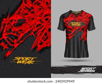 T shirt sports texture background template for soccer jersey, motocross, cycling, football, gaming.