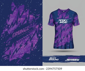 T shirt sports texture grunge background template for soccer jersey, motocross, cycling, football, gaming.