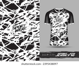 T shirt sports texture grunge background template for soccer jersey, motocross, cycling, football, gaming.