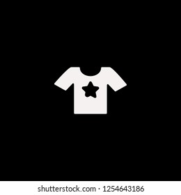 T shirt star vector icon. flat T shirt star design. T shirt star illustration for graphic 