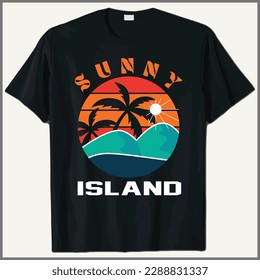 T shirt summer retro vintage vector illustration Summer paradise
