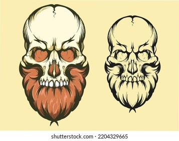 
t shirt tattoo design graphic illustration art skull hard draw viking celtic nft collection abstract beard teeth evil 