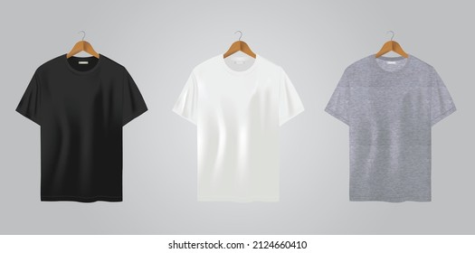 plantilla de camiseta blanco y negro