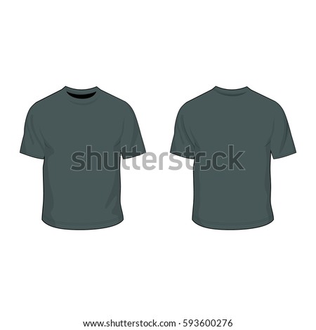 Download T Shirt Template Charcoal Grey Stock Vector (Royalty Free ...