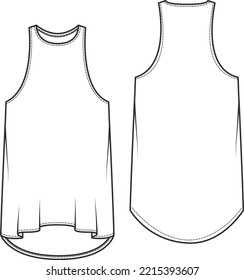 t shirt template, halter neck, vector drawing