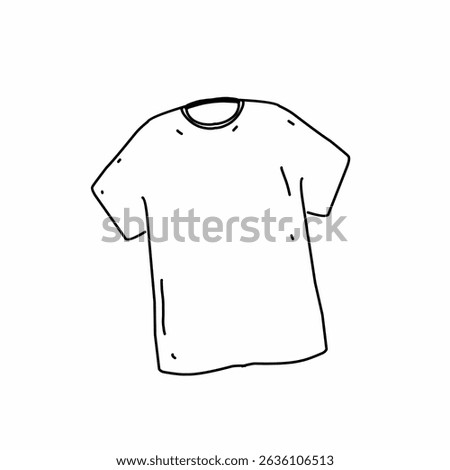 t shirt template, hand drawn vector isolated on white background