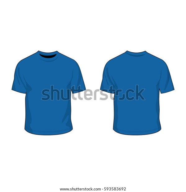 Download T Shirt Template Indigo Blue Stock Vector Royalty Free 593583692