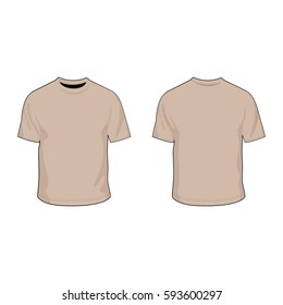 Download T Shirt Template Prairie Tan Stock Vector Royalty Free 593600297