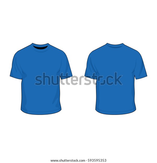 Download T Shirt Template Royal Blue Stock Vector (Royalty Free) 593595353