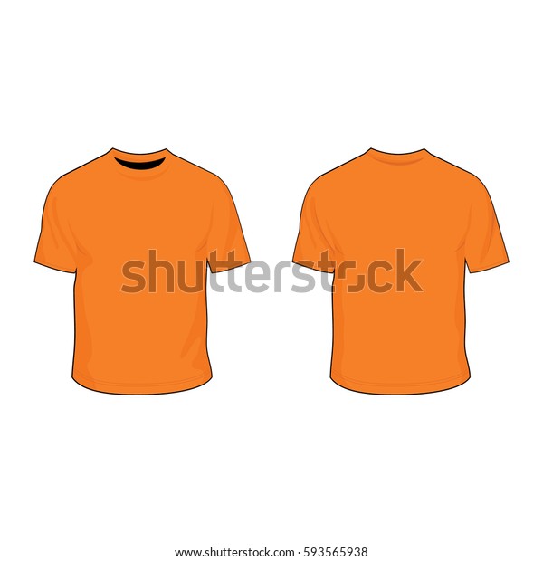 T Shirt Template Tangerine Stock Vector Royalty Free 593565938