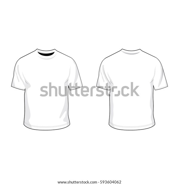 T Shirt Vorlage Weiss Stock Vektorgrafik Lizenzfrei