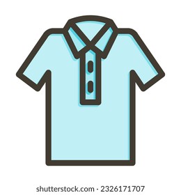 T Shirt Thick Line Filled Colors For Personal And Commercial Use.
