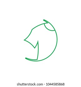 t shirt thin line symbol logo vector