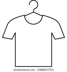 T shirt, thin line web icon. Outline icon. Simple vector illustration.