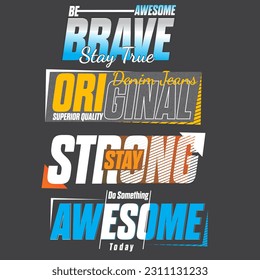 T shirt typography design vector