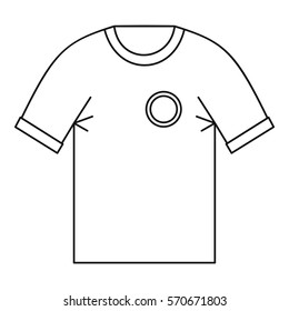 T shirt uniform team icon. Outline illustration of t shirt uniform team vector icon for web