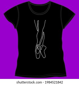 T SHIRT VECTOR BALLET DESIGN