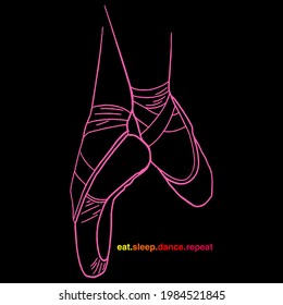 T SHIRT VECTOR BALLET DESIGN