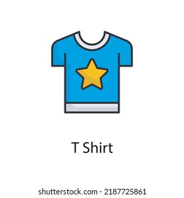 Ilustración de diseño de iconos con el vector T Shirt. Símbolo de deportes y premios sobre fondo blanco Archivo EPS 10
