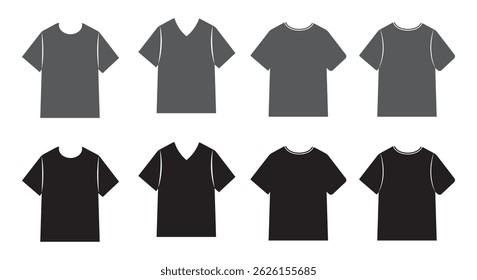 T shirt vector icon in black and blue colors