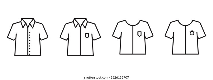 T shirt vector icon in black and blue colors
