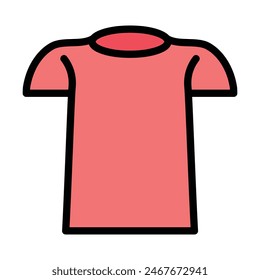 T Shirt Vector Line Filled Icon Design