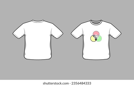 T shirt vector mockup front side and back side.