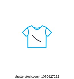 T shirt vector thin line stroke icon. T shirt outline illustration, linear sign, symbol concept.