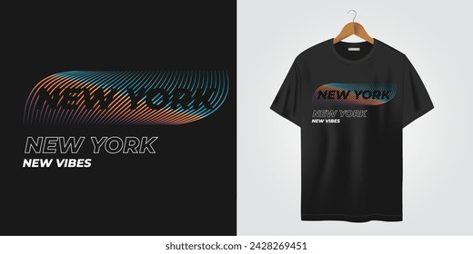 Camiseta con estampado de ondas