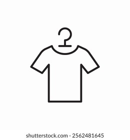 t shirt wear cloth hanger icon sign vector