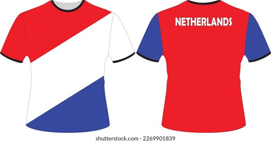 T Shirts Design with Netherlands Flag Vector