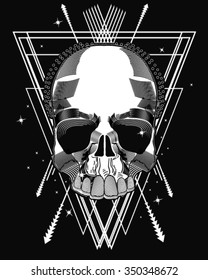 t shirts for graphics.modern style skull vector design