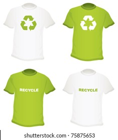 T shirts with recycling symbol