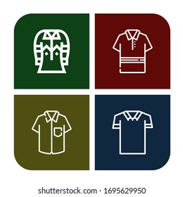 t simple icons set. Contains such icons as Shirt, Polo shirt, can be used for web, mobile and logo